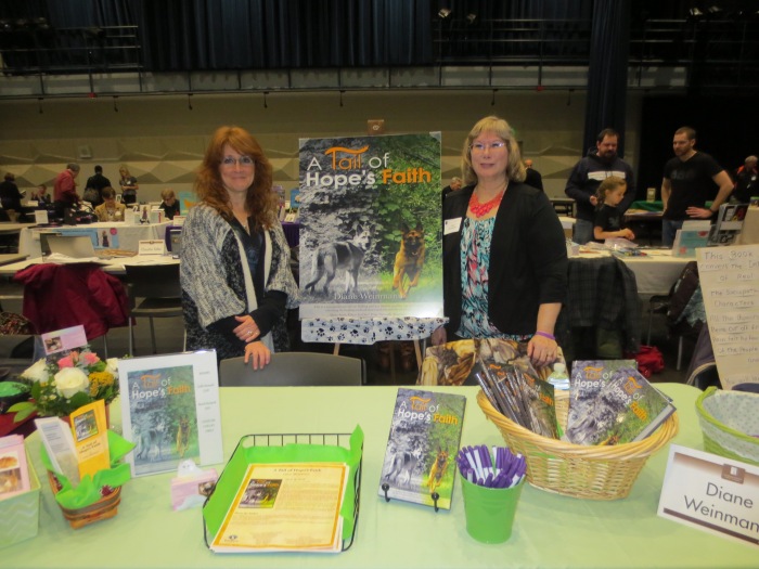 Rosanne (left) and Diane (right) at the Indie Author Showcase